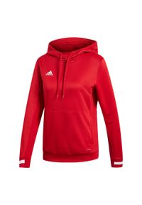 Adidas - Bluza piłkarska adidas Team 19 Hoody W DX7338. Kolor: czerwony, wielokolorowy, biały. Sport: piłka nożna