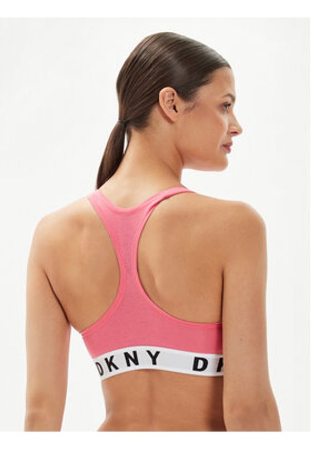 DKNY Biustonosz top DK4519 Różowy. Kolor: różowy. Materiał: bawełna
