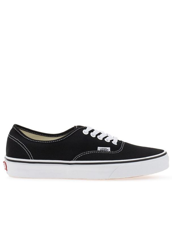 Buty Vans Authentic VN000EE3BLK1 - czarne. Zapięcie: sznurówki. Kolor: czarny. Materiał: guma. Szerokość cholewki: normalna. Model: Vans Authentic