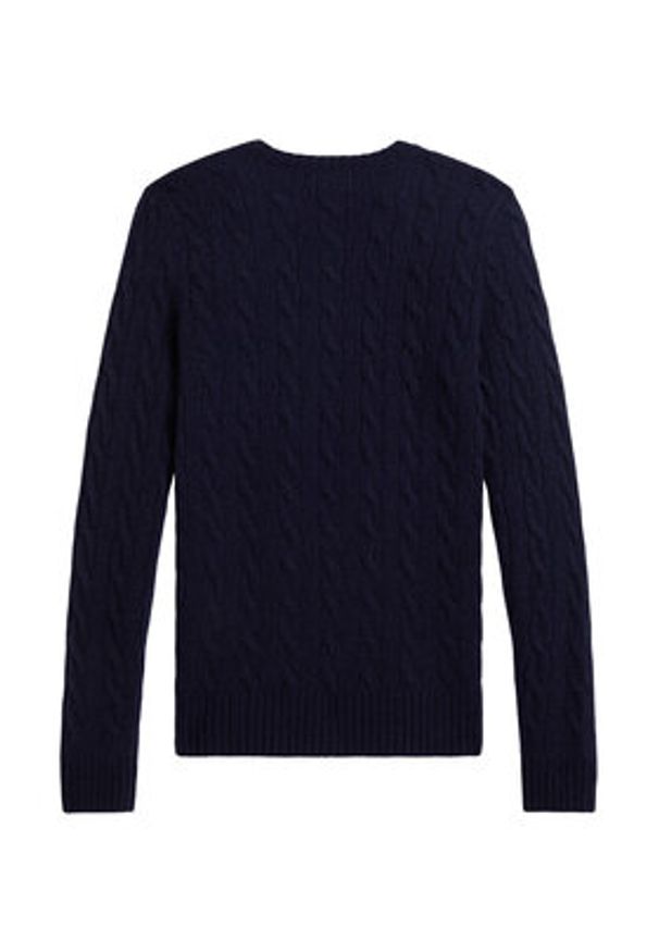 Polo Ralph Lauren Sweter 211971865003 Granatowy Slim Fit. Typ kołnierza: polo. Kolor: niebieski. Materiał: wełna
