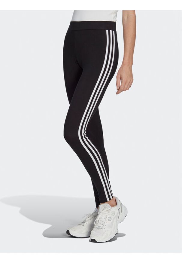 Adidas - adidas Legginsy Adicolor Classics 3-Stripes Leggings IB7383 Czarny. Kolor: czarny. Materiał: bawełna