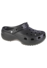 Crocs Classic Platformowe Clog W Kapcie Damskie. Okazja: na co dzień. Kolor: czarny. Materiał: nylon. Styl: casual #1