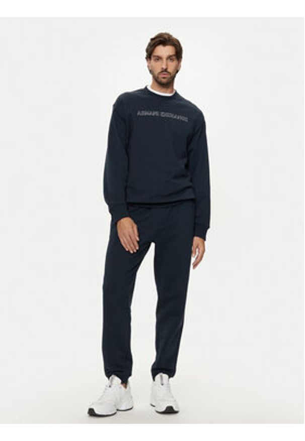 Armani Exchange Bluza 6DZMBA ZJADZ 1510 Granatowy Regular Fit. Kolor: niebieski. Materiał: bawełna