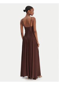 BARDOT - Bardot Sukienka wieczorowa Aderia 60248DB Brązowy Slim Fit. Kolor: brązowy. Materiał: wiskoza. Styl: wizytowy #5