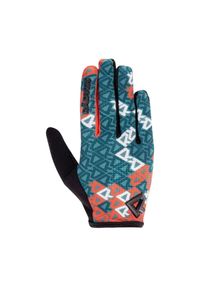 RADVIK - Rękawiczki Męskie Nadruk Na Całej Powierzchni Myte. Kolor: pomarańczowy, czarny, wielokolorowy, zielony. Wzór: nadruk. Sport: turystyka piesza #1