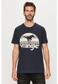 Wrangler - MĘSKI T-SHIRT WRANGLER SS HORSE TEE NAVY W7M9D3114 #1