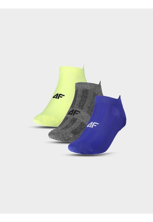 4f - 4F Skarpetki treningowe przed kostkę (3-pack) męskie - multikolor 39-42. Kolor: wielokolorowy. Materiał: syntetyk, włókno, elastan, materiał. Wzór: jednolity. Sport: fitness, kolarstwo