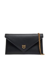 Pinko - PINKO Torebka Flat Purse Mini AI 25-26 PCPL 105347 A0F1 Czarny. Kolor: czarny. Materiał: skórzane