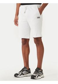 Karl Lagerfeld - KARL LAGERFELD Szorty sportowe 705783 562917 Biały Regular Fit. Kolor: biały. Materiał: bawełna. Styl: sportowy #1
