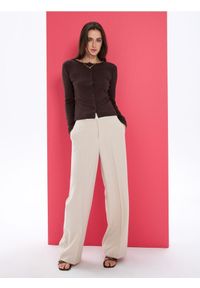 Sinsay - Spodnie palazzo - kremowy. Kolor: kremowy #1