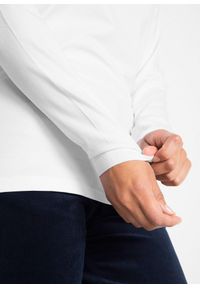 bonprix - Shirt w dopasowanym fasonie z długim rękawem. Okazja: na co dzień. Kolor: biały. Materiał: bawełna. Długość rękawa: długi rękaw. Długość: długie. Styl: casual #3