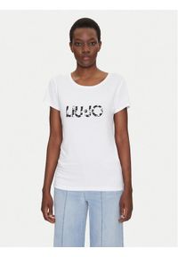 Liu Jo Beachwear T-Shirt VA5156 JS360 Biały Regular Fit. Kolor: biały. Materiał: wiskoza