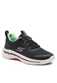 skechers - Skechers Sneakersy Go Walk Arch Fit 124868/BKHP Czarny. Kolor: czarny. Materiał: materiał #1