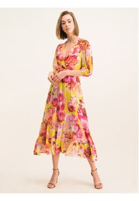 Pinko Sukienka letnia 20201 BLK01 1G14KD 7932 Kolorowy Regular Fit. Materiał: syntetyk. Wzór: kolorowy. Sezon: lato #5
