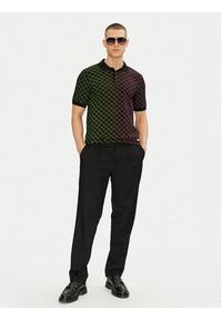 Karl Lagerfeld - KARL LAGERFELD Polo 745401 552235 Czarny Slim Fit. Typ kołnierza: polo. Kolor: czarny. Materiał: bawełna