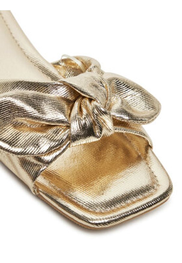 ONLY Shoes Klapki Onlmillie-3 Złoty. Kolor: złoty. Materiał: skóra