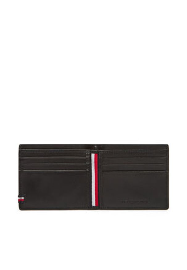 TOMMY HILFIGER - Tommy Hilfiger Duży Portfel Męski Th Foundation Mini Cc Wallet AM0AM13507 Czarny. Kolor: czarny. Materiał: skóra
