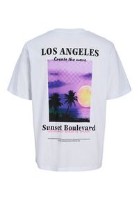 Jack & Jones T-Shirt City Photoprint 12288353 Biały Regular Fit. Kolor: biały. Materiał: bawełna #8