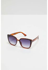 MOODO - Okulary przeciwsłoneczne z motywem zwierzęcym brązowe. Kolor: brązowy. Wzór: motyw zwierzęcy