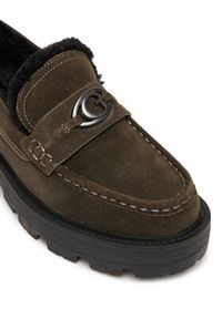 Guess Loafersy FLFYKY SUE14 Zielony. Kolor: zielony. Materiał: zamsz, skóra
