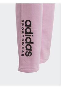 Adidas - adidas Spodnie dresowe Fleece Kids IJ5953 Różowy Loose Fit. Kolor: różowy. Materiał: bawełna #3