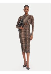 BARDOT - Bardot Sukienka koktajlowa Aliyah 56305DB4 Brązowy Slim Fit. Kolor: brązowy. Materiał: syntetyk. Styl: wizytowy #3