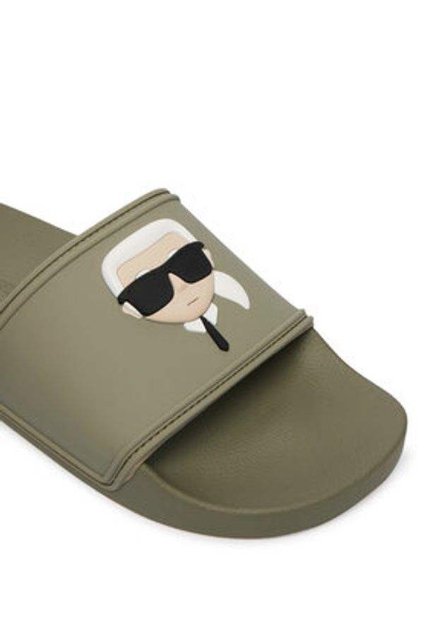 Karl Lagerfeld - KARL LAGERFELD Klapki KL70005C Szary. Kolor: szary. Materiał: syntetyk