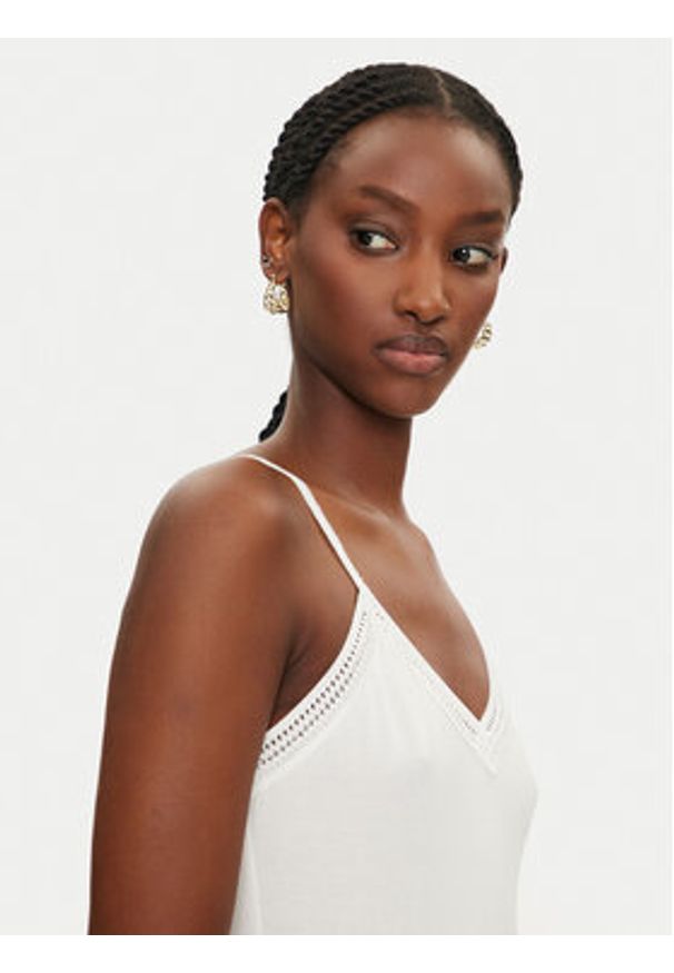 Morgan Top 192-BARBA.N Biały Slim Fit. Kolor: biały. Materiał: wiskoza