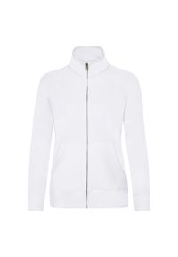FRUIT OF THE LOOM - Kurtka Dresowa Premium Dla Pań I Panów. Kolor: biały. Materiał: dresówka
