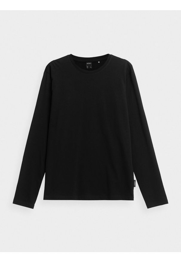 outhorn - Longsleeve gładki męski. Okazja: na co dzień. Materiał: bawełna, jersey, dzianina, materiał. Długość rękawa: długi rękaw. Wzór: gładki. Styl: casual
