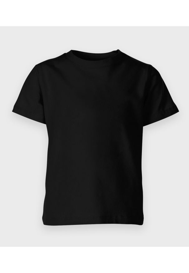 MegaKoszulki - Koszulka dziecięca (bez nadruku, gładka) - czarna. Kolor: czarny. Materiał: bawełna. Wzór: gładki