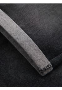 Ombre Clothing - Szorty jeansowe męskie z podwiniętą nogawką - czarne V3 - Rozmiar: S. Kolor: czarny. Materiał: jeans. Wzór: aplikacja. Sezon: lato. Styl: klasyczny #5