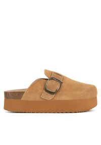 Badura Klapki TS6207-01 Brązowy. Kolor: brązowy. Materiał: zamsz, skóra #1