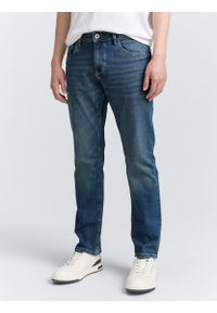 Tom Tailor - Męskie Spodnie Jeansowe Marvin Straigh Used Mid Stone Blue Denim Proste 1047981 10119