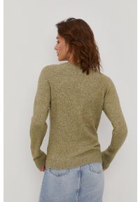 Vero Moda Sweter damski kolor zielony. Okazja: na co dzień. Kolor: zielony. Materiał: dzianina. Długość rękawa: raglanowy rękaw. Styl: casual #2