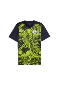 Puma - Koszulka przedmeczowa Manchester City 2024/25. Kolor: żółty. Długość rękawa: krótki rękaw. Długość: krótkie. Sport: piłka nożna #1