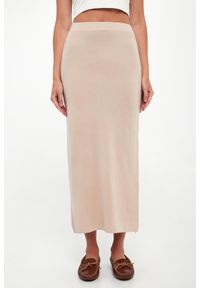 Marella - Spódnica wełniana midi Merce1 MARELLA MONOCHROME. Materiał: wełna #4