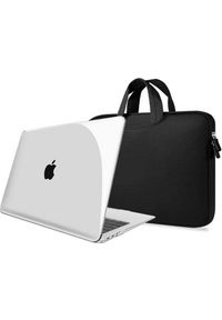 Etui Alogy Etui Alogy Hard Case crystal przezroczyste + torba neopren czarny do MacBook Air 2018 13. Kolor: czarny. Materiał: neopren