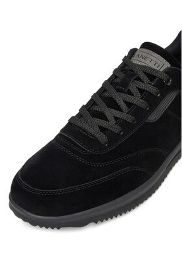 Lanetti Sneakersy S25C089A-1 Czarny. Kolor: czarny. Materiał: materiał