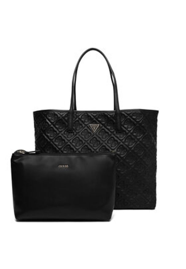 Guess Torebka Adelasia HWQL96 58240 Czarny. Kolor: czarny. Materiał: skórzane