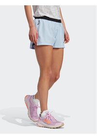 Adidas - adidas Szorty sportowe Terrex Trail Running Shorts HS9555 Błękitny Slim Fit. Kolor: niebieski. Materiał: syntetyk. Sport: bieganie