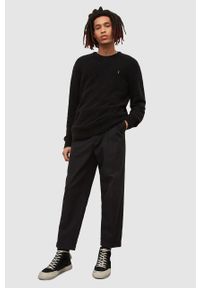 AllSaints sweter męski kolor czarny lekki. Okazja: na co dzień. Kolor: czarny. Materiał: wełna, materiał. Długość rękawa: długi rękaw. Długość: długie. Styl: casual