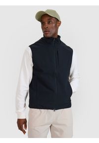 4f - 4F Bezrękawnik ze stójką męski - czarny 3XL. Okazja: na co dzień. Typ kołnierza: kołnierzyk stójkowy. Kolor: czarny. Materiał: materiał, puch, syntetyk, dzianina, tkanina, poliester. Długość rękawa: bez rękawów. Długość: krótkie. Wzór: gładki. Styl: sportowy, klasyczny, elegancki, casual #1