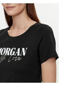 Morgan T-Shirt 241-DUNE Czarny Regular Fit. Kolor: czarny. Materiał: bawełna
