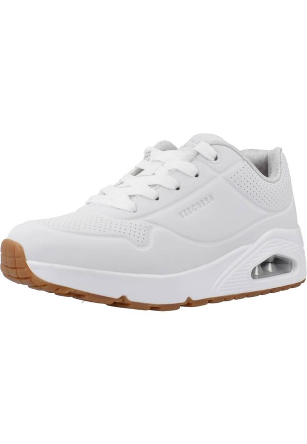 skechers - Buty Mężczyzna Skechers Unostand biały. Okazja: na co dzień. Kolor: biały. Materiał: tkanina, syntetyk