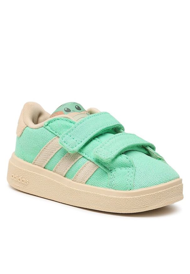 Adidas - Sneakersy adidas. Kolor: zielony. Wzór: motyw z bajki