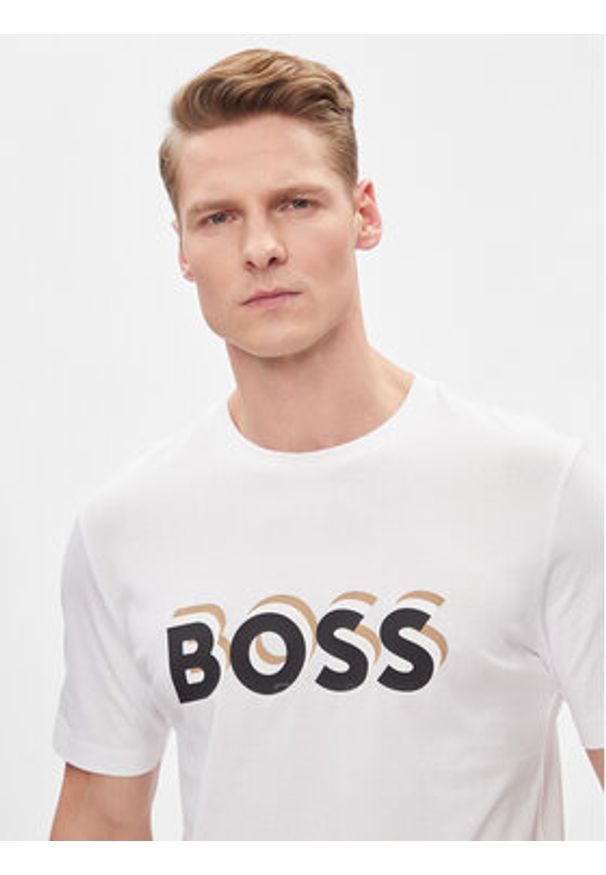 BOSS - Boss T-Shirt Tiburt 427 50506923 Biały Regular Fit. Kolor: biały. Materiał: bawełna