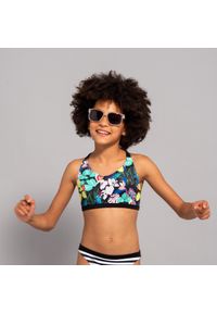 OLAIAN - Góra kostiumu kąpielowego dla dzieci Olaian Bondi 500 Tropicool. Kolor: czarny