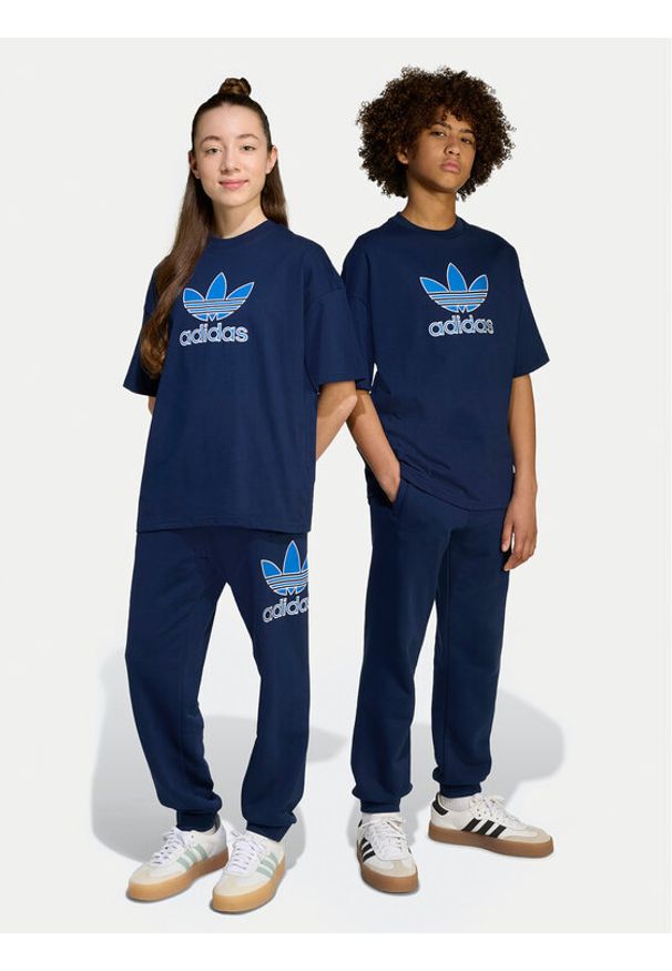 Adidas - adidas Spodnie dresowe Big Logo Execution JV8577 Granatowy Loose Fit. Kolor: niebieski. Materiał: bawełna