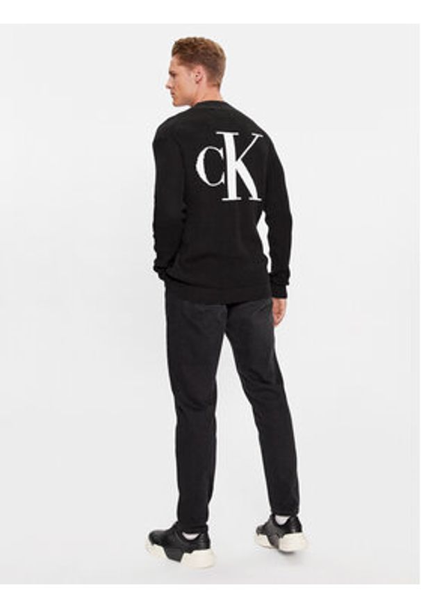 Calvin Klein Jeans Golf Blown Up J30J324507 Czarny Regular Fit. Typ kołnierza: golf. Kolor: czarny. Materiał: bawełna